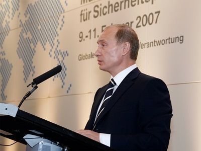 Путин, "Мюнхенская речь", 2007 г. Фото: m.mr7.ru