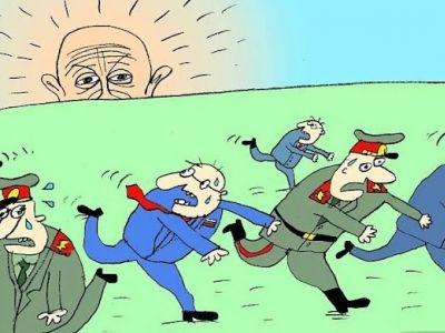Бегство от Пригожина, июнь 2023. Карикатура: "Новый проспект"